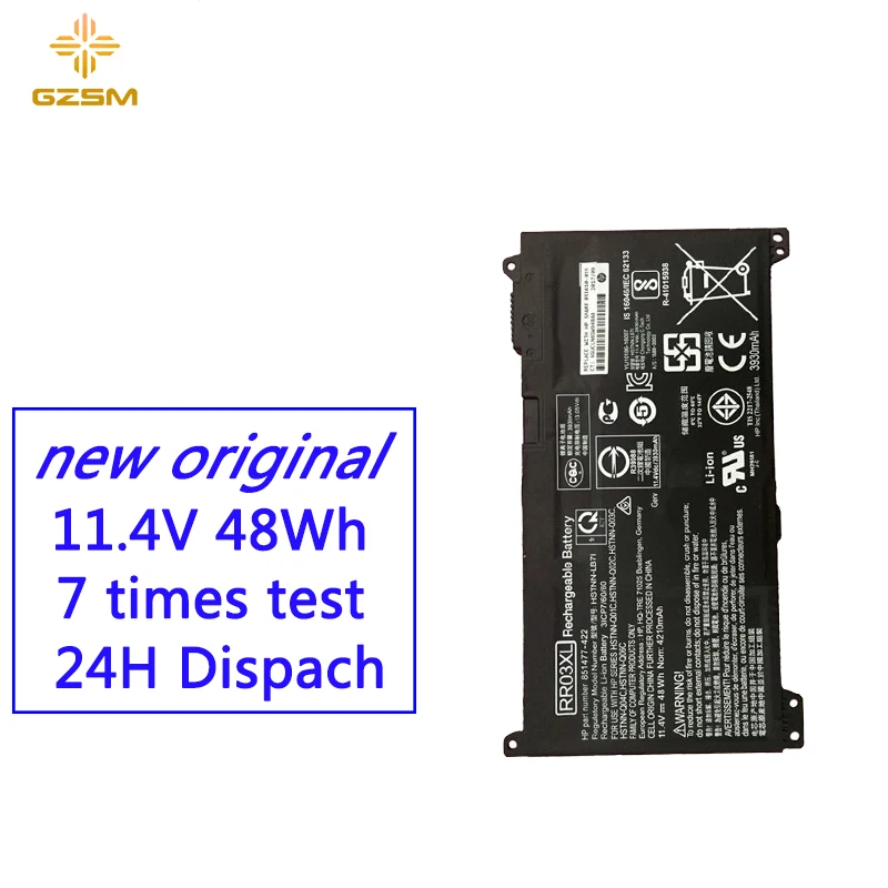 Батарея для ноутбука GZSM RR03XL HP 430 440 450 455 470 батарея G4 MT20 HSTNN-UB7C 851477-541 851610-850 |