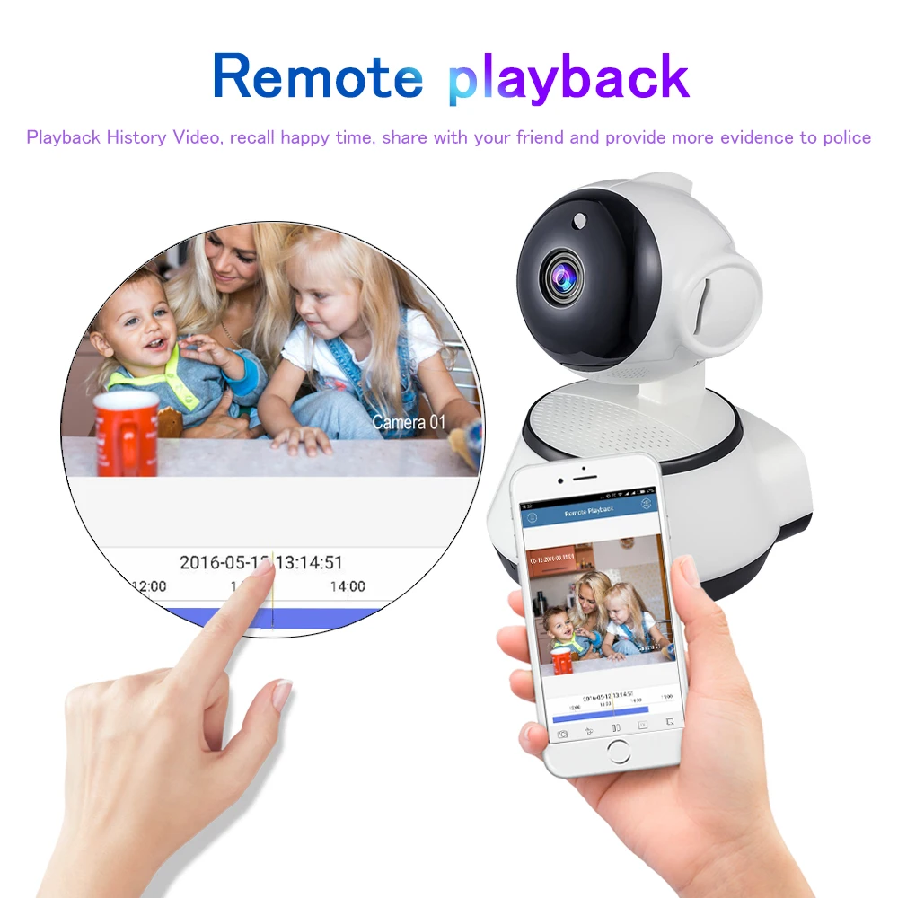 Беспроводная ip камера 720 P Wi Fi домашняя видеонаблюдения P2P мини Сетевая ночное
