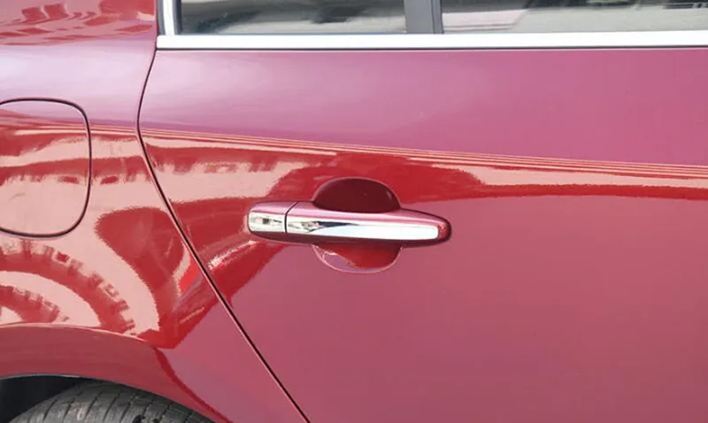 Наружная ручка двери автомобиля декоративный чехол с блестками для Volvo S60 V60 V40 защелкой из нержавеющей стали для Сталь 8 шт. накладка на дверную ручку полоски