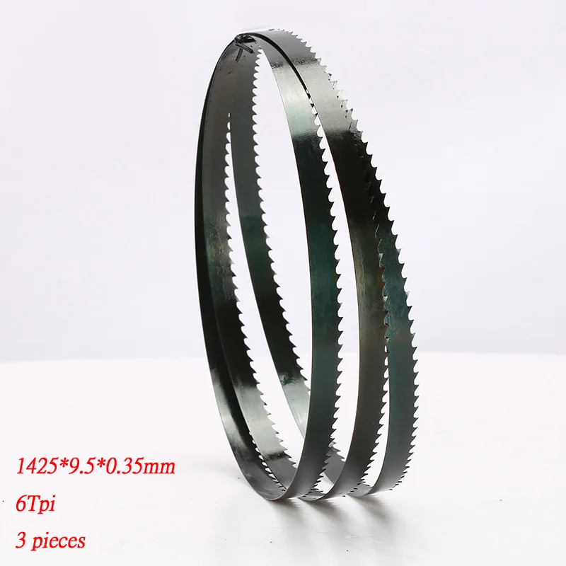 1425x9.5x0.35mmx6Tpi 3 шт. " ленточная пила 1425 мм x(ширина: 3 мм, 6,35 мм, 9,5 мм) x 6 или 14Tpi, деревообрабатывающие ленточные пилы режущие кривые(Смешанная упаковка - Цвет: 1425x9.5x0.35mmx6Tpi