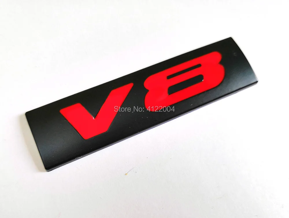 V8 black V6 V8 эмблема на багажник Наклейка для TOYOTA Honda Mitsubishi VOLVO GEELY CHERY HAVAL Dodge JAGUAR - Название цвета: V8 black