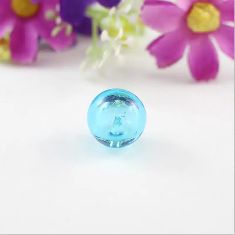 Light Blue 2 предмета в комплекте 12/14/16/18/20 мм бусины муранское Стекло эфирное масло мяч с диффузором отверстие для кулон ожерелье конечные бусины в форме цветов - Окраска металла: Light Blue