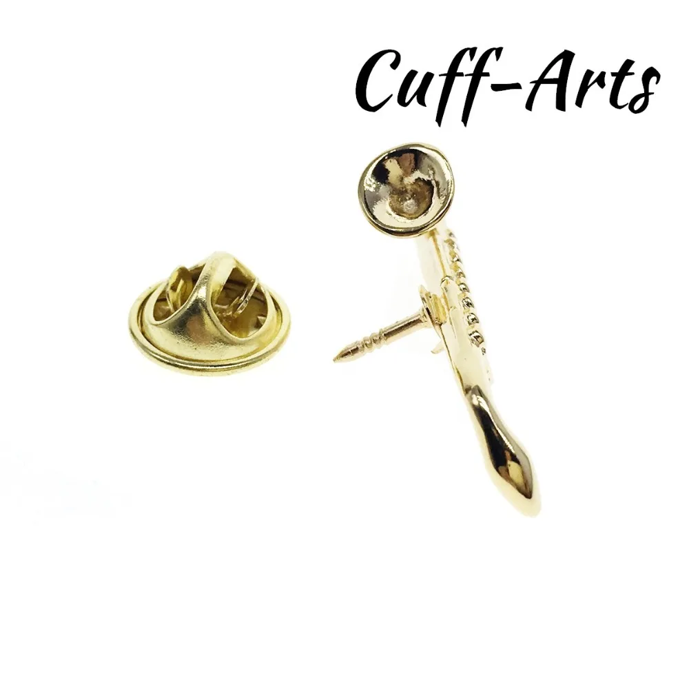 Булавка на лацкан для мужчин Золотая булавка саксофона заколка хиджаба