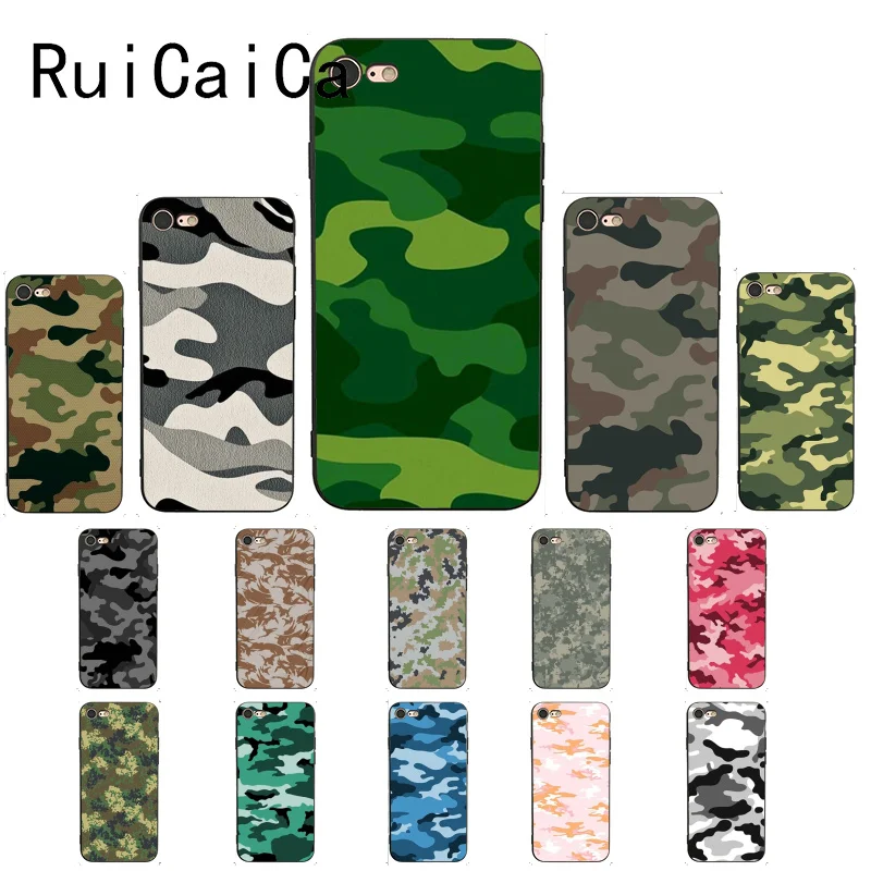 RuiCaiCa Камуфляжный мягкий чехол для iPhone X XS MAX 6 6S 7 7plus 8 8Plus 5 5S XR | Мобильные телефоны и