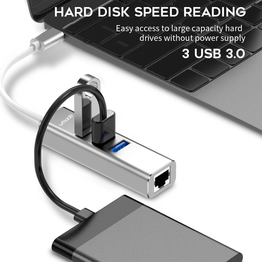 Vmade usb хаб USB Ethernet 3 0 2 к локальной сети концентратор для Mi Box 3/S Android ТВ компьютерной