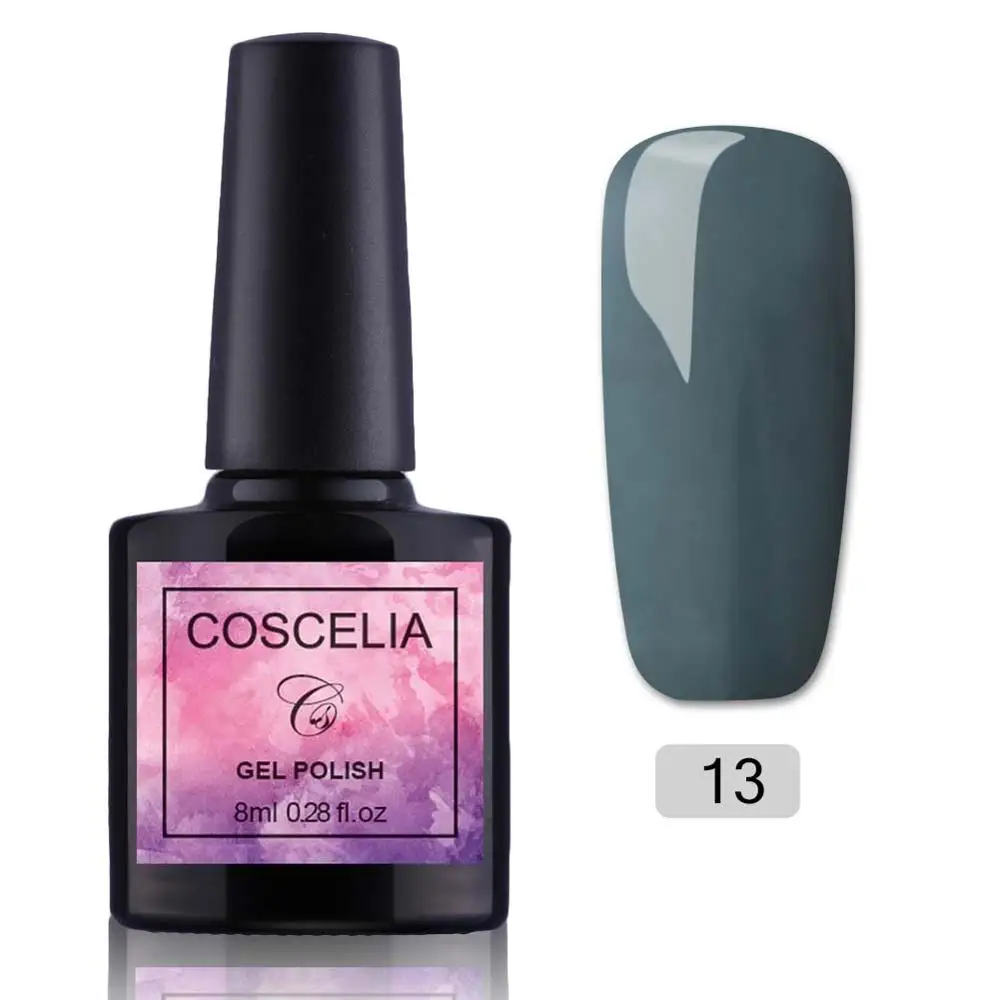 NO.13 COSCELIA 8ML40 цветов УФ гель лак для ногтей маникюрные инструменты для дизайна ногтей долговечный впитывающий гель для ногтей - Цвет: NO.13