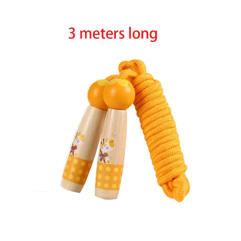 Милые Мультяшные скакалки с деревянной ручкой Спортивная Скакалка для детей