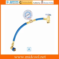 freon filling hose with gauge 1028a