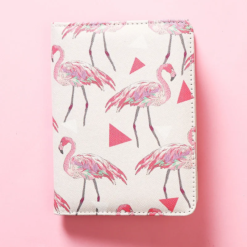 triangle flamingo Розовый фламинго PU кожаная записная книжка А6 расписание ежемесячник еженедельник дневник записная книжка блокнот-журнал школьные офисные принадлежности - Цвет: triangle flamingo