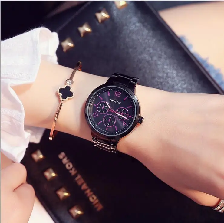 Часы Женская мода роскошные часы Reloj Mujer Нержавеющая сталь качество Алмазный