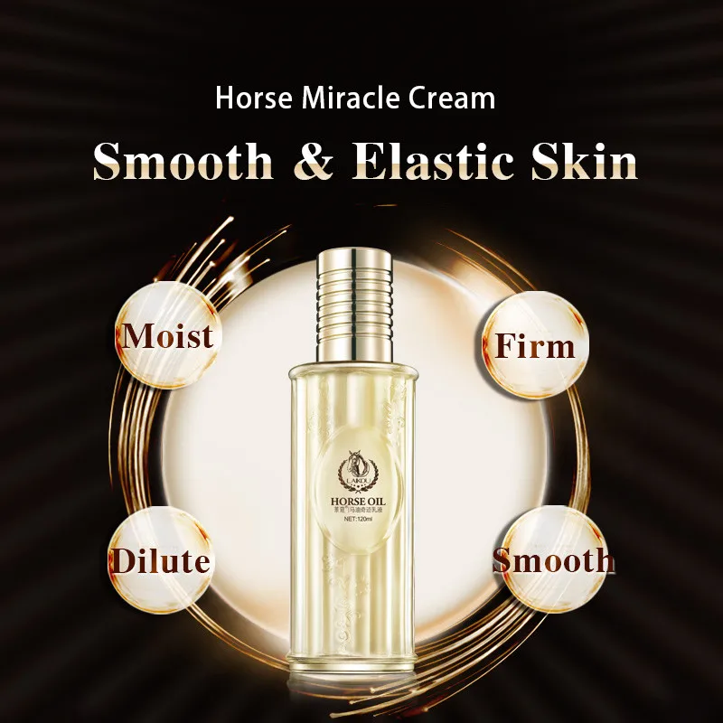 

LAIKOU moisturizing anti age Horse Oil Miracle lotion anti rimpel serum replenishment essence emulsi 120ml skin care cream face