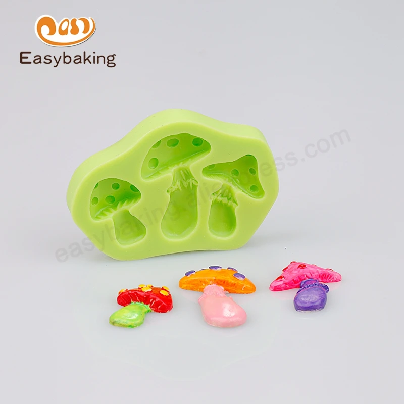 Кухонные аксессуары пищевая выпечка 3 прекрасные грибы силиконовая форма для