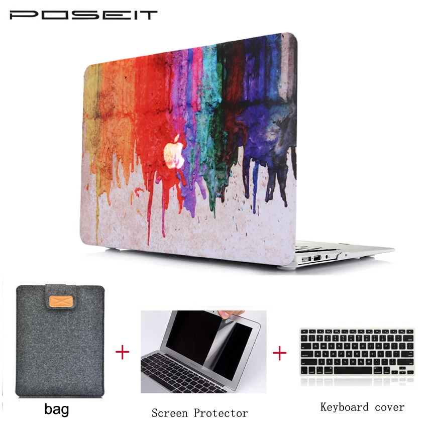 Жесткий чехол для Macbook Air 11 Pro Touch bar 13 15 Retina 12 ноутбука с масляной печатью матовый