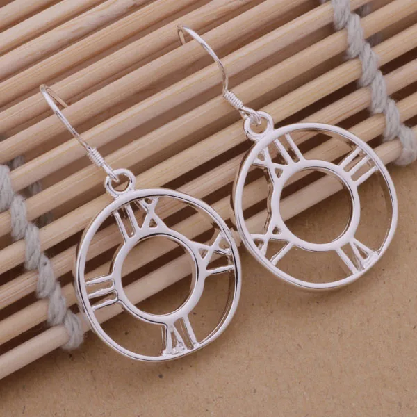 Изящные Ювелирные изделия Круглые висячие серьги винтажные римские с цифрами