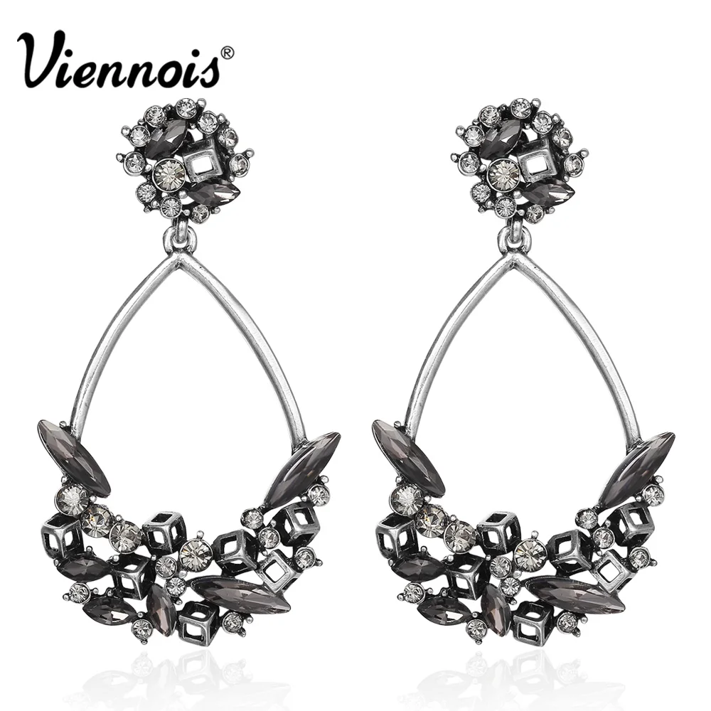 Viennois Старинные Серебристый Цвет Water Drop Shaped Серьги для Женщин Несколько