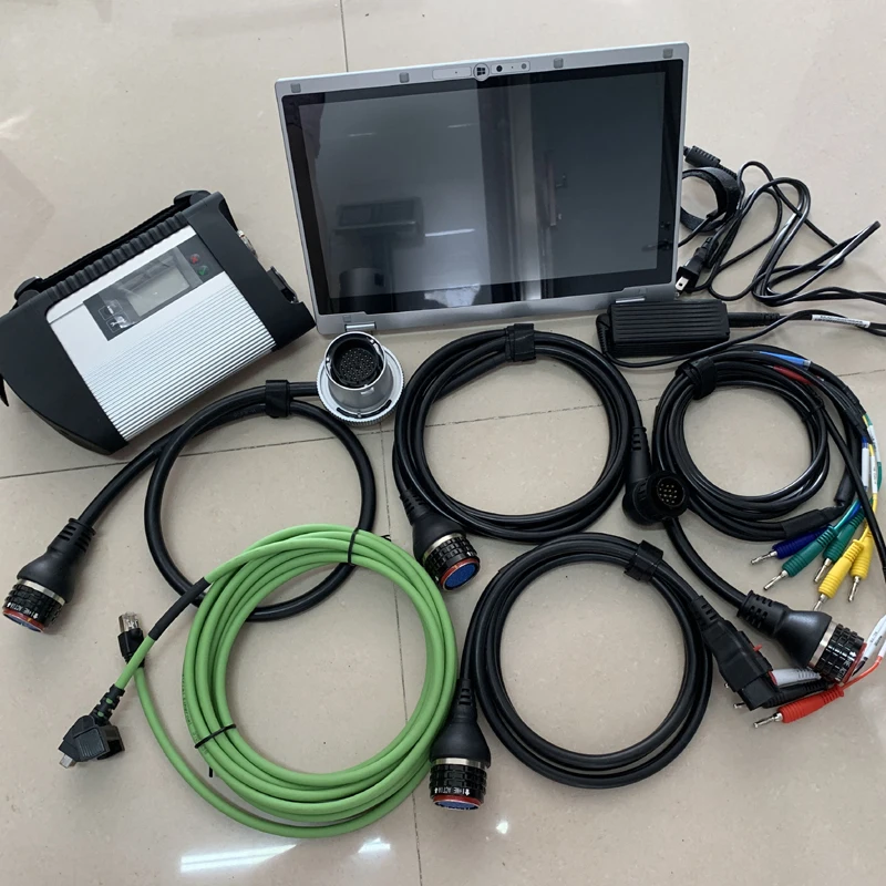 MB star C4 мультиплексор пять кабели с б/у ноутбук CF AX2 i5 8G SD connect автоматической