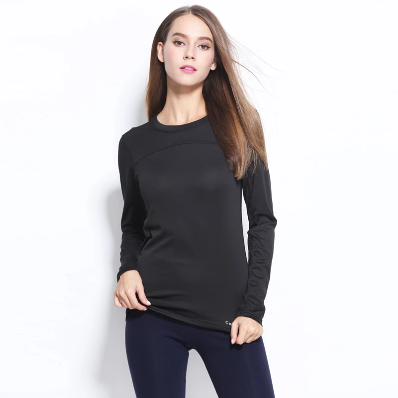 Весна осень большой 3XL женские дышащие быстросохнущие футболки с длинным рукавом