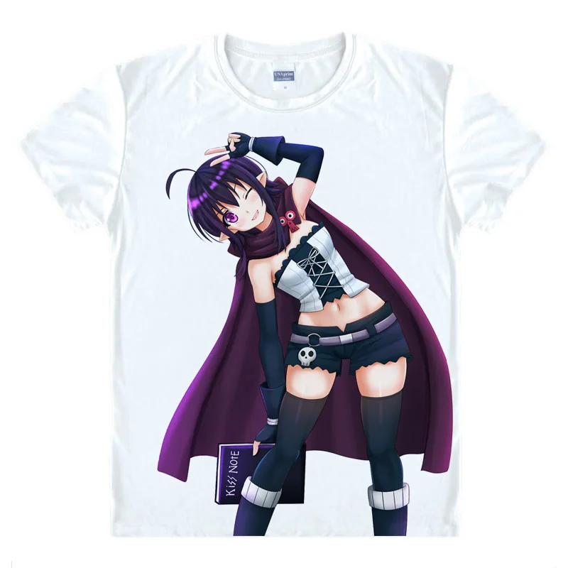 Аниме рубашка Coolprint с надписью Love футболка Tyrant мульти стильные рубашки коротким