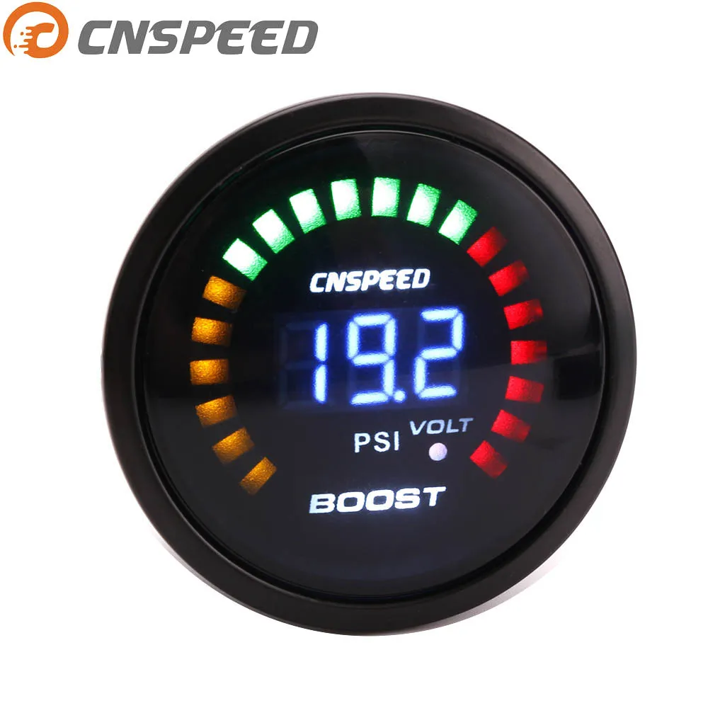 Датчик турбонаддува CNSPEED 2 дюйма 52 мм 12 В со светодиодной подсветкой 15 45PSI с