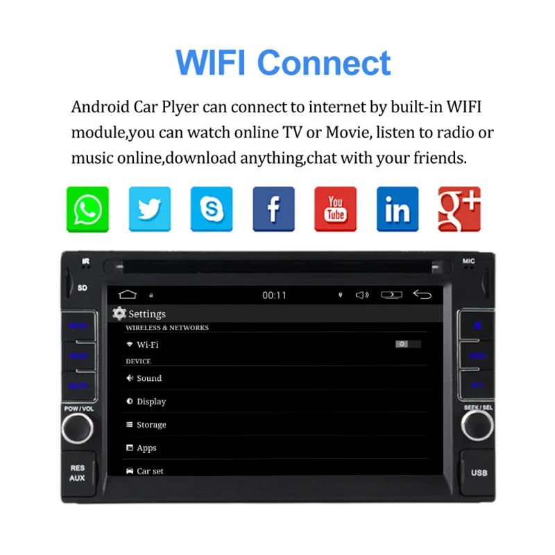 HD 2 Гб ОЗУ 4 ядра 1024*600 двойной DIN 2DIN Android 6.0.1 автомобильный DVD плеер GPS Навигация