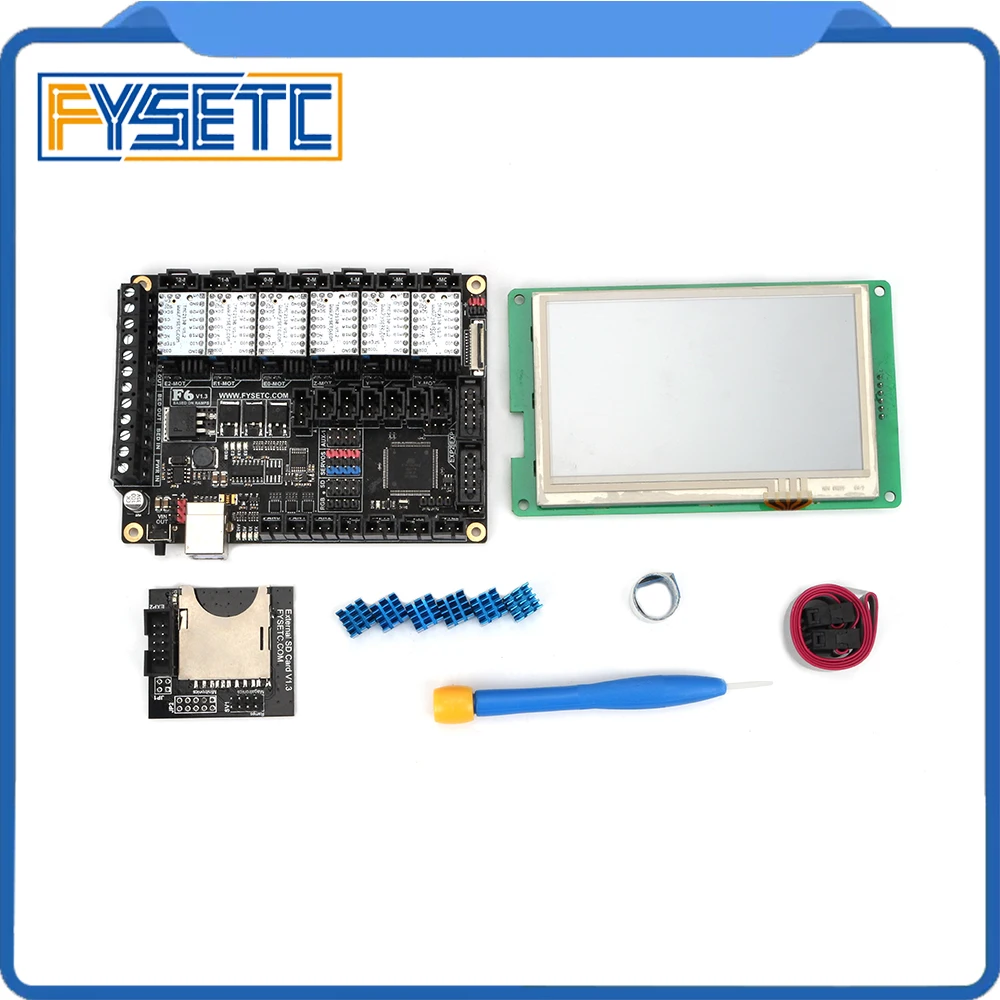 Материнская плата все в одном FYSETC F6 V1.3 + сенсорный экран 4 3 дюйма 6 шт. TMC2100/TMC2208 /TMC2130