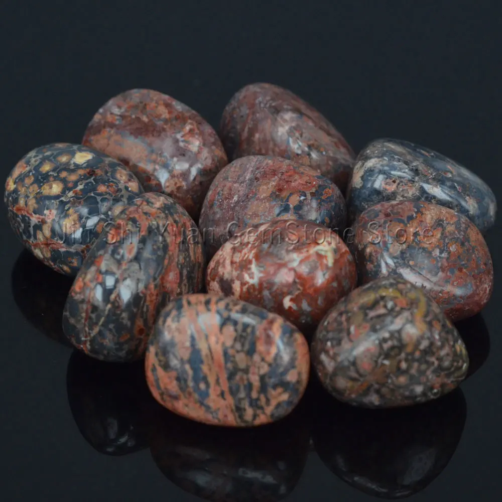 Леопардитная яшма оптом натуральный полированный зернистый камень для Wicca рейки