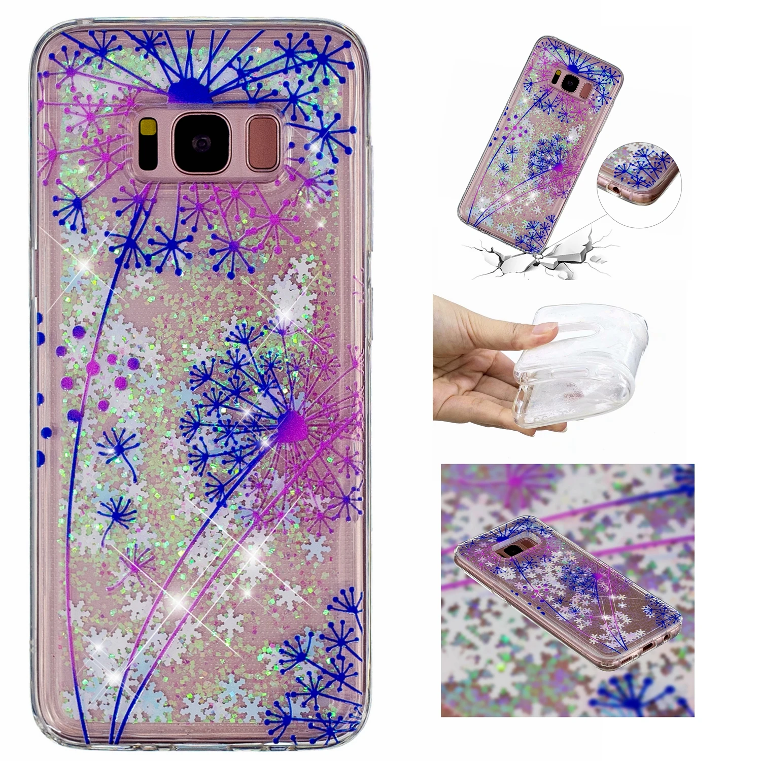 Силиконовый мягкий ТПУ чехол для Samsung Galaxy S8 S 8 G950 G950FD G950F Жидкостная динамика SM-G950FD