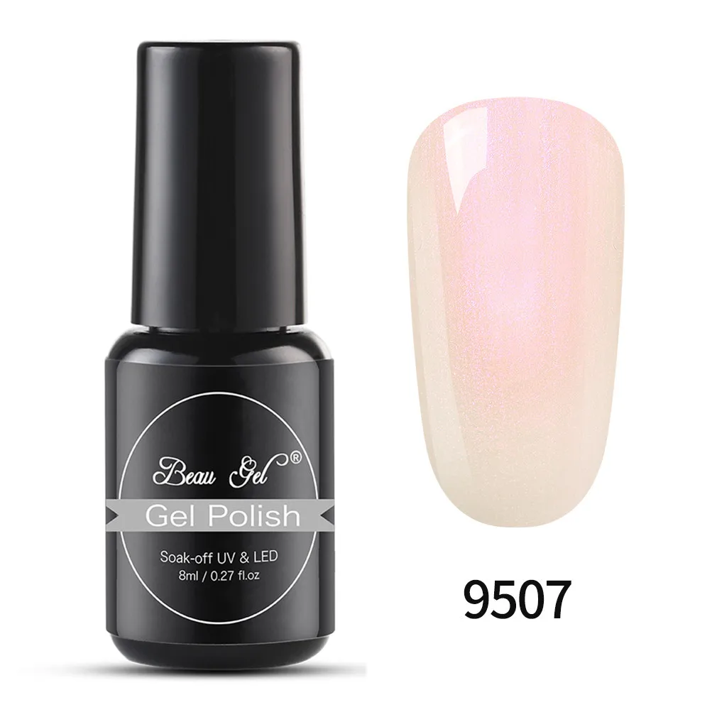 BKJ9507 Beau Gel 8ml Shell Mermaid UV Gel Varnish Pearl Shell UV LED Gel Polish Semi Permanent Hybrid Varnish Soak Off Gel Nail Polish - Цвет: BKJ9507