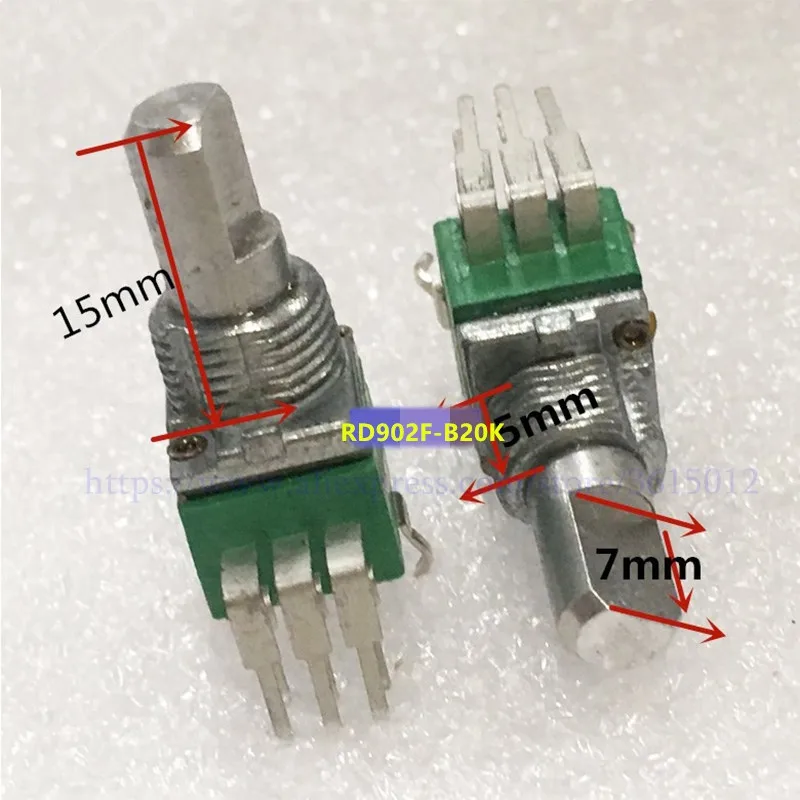 Прецизионный двухпозиционный переключатель потенциометра ALPHA RD902F B20K 15 мм 4 шт. |