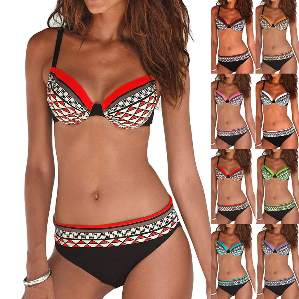 Женский купальник с пуш ап SAGACE Раздельный бразильский лето 2019|Комбинезоны| |