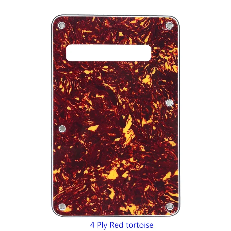 4 ply red tortoise Pleroo гитарные части тремоло Полость Крышка задняя пластина для Stratocaster Strat современный стиль электрогитара с 6 винтами - Цвет: 4 ply red tortoise