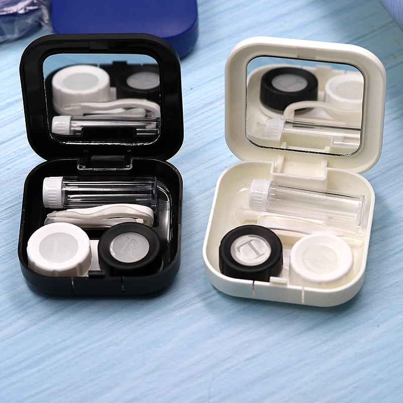 

COLOUR_MAX Plastic Contact Lens Case Travel Kit Easy Take Container Holder