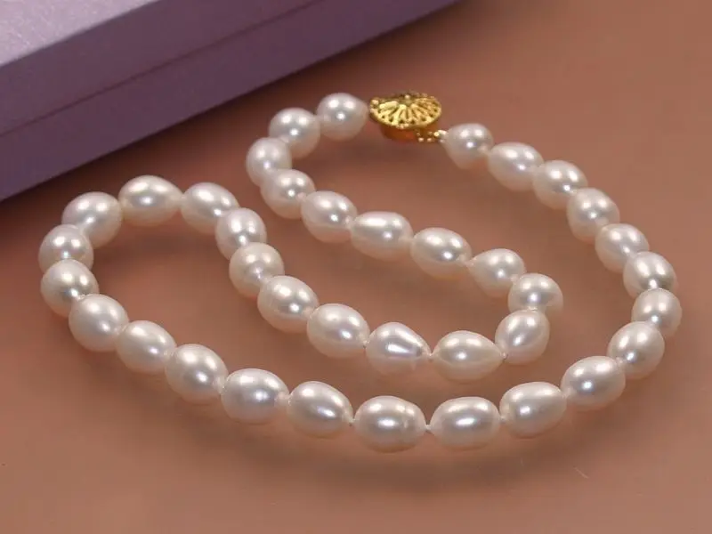 

Selling Jewelry>>New women AA 7-8mm white cultured pearl Akoya necklace genuine