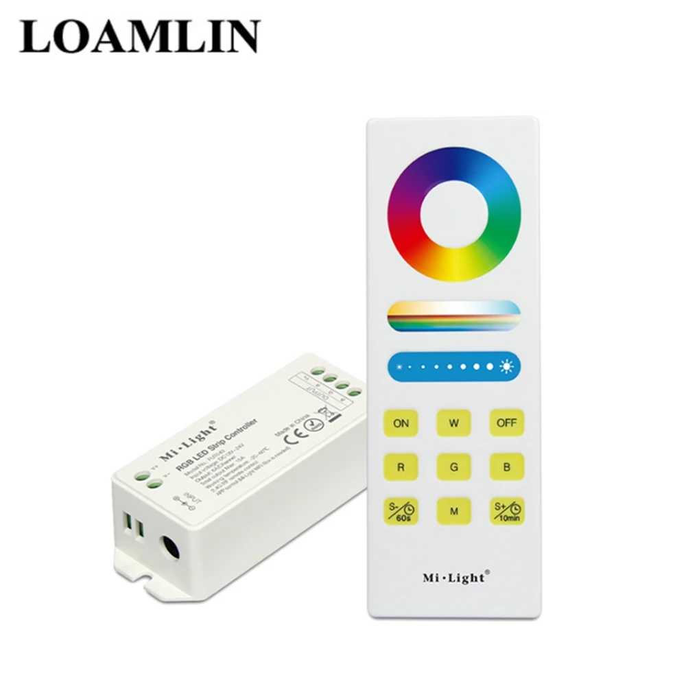 

DC12V RGB+CCT Controller 2.4G Wireless RGB LED Controller FUT043A Remote With Controller For 5050 3528 LED Strips