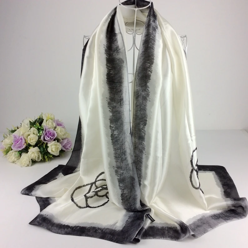 Флоральный шелковый шаль для женщин мусульманок хиджаб шарф женские шарфы модные длинные шарфы пашмина C3-22.