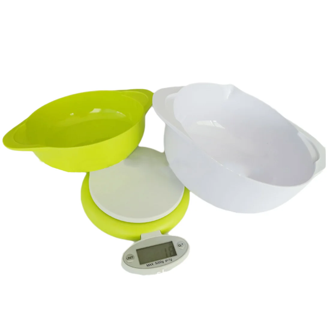 Hot Sale Practical 5KG/1g LCD Display Digital Scale Electronic Kitchen Food Diet Postal Weight Tool with Tray Green|kitchen digital weight|digital