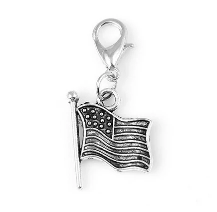 20 шт./лот винтажный флаг США сделай сам сплав плавающий кулон подвески для