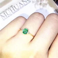 emerald ring free shipping 925 sterling silver natural real emerald fine green gem jewelry 46mm