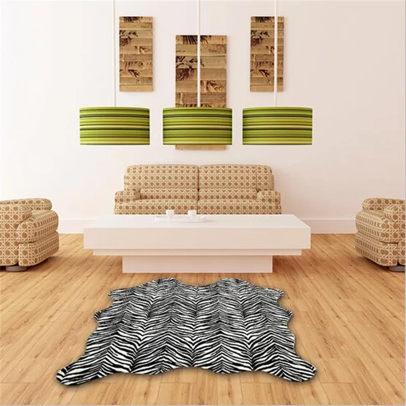 Большой размер модный Фабричный ковер с рисунком Зебра и ковриком для гостиной