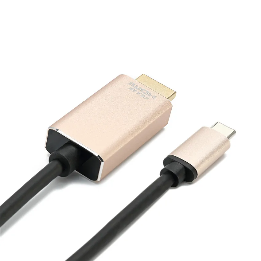 USB Type C к HDMI кабель 4K 60HZ конвертер папа мужчине адаптер 1 8 м алюминиевый корпус для