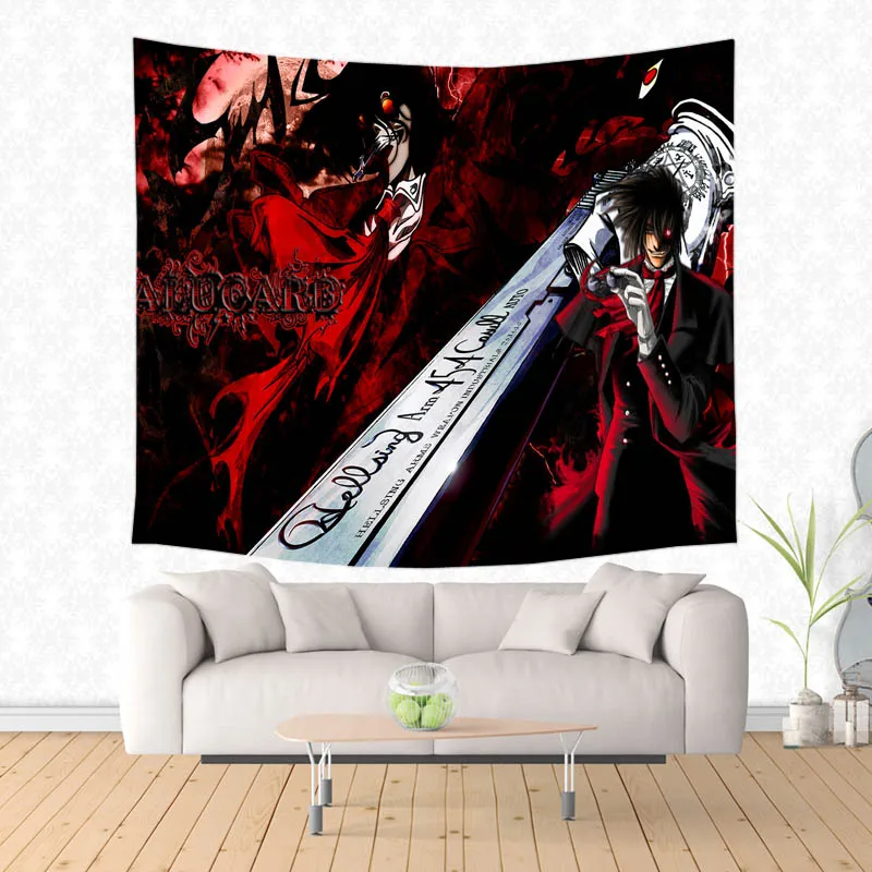 Настенный гобелен с узором Hellsing персонализированный ковер домашний