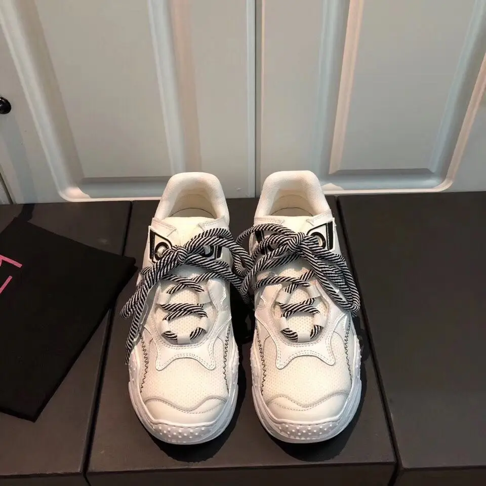 Buono Scarpe/женские брендовые кроссовки; повседневные кроссовки на толстой платформе; разноцветная обувь из натуральной кожи; женская обувь;