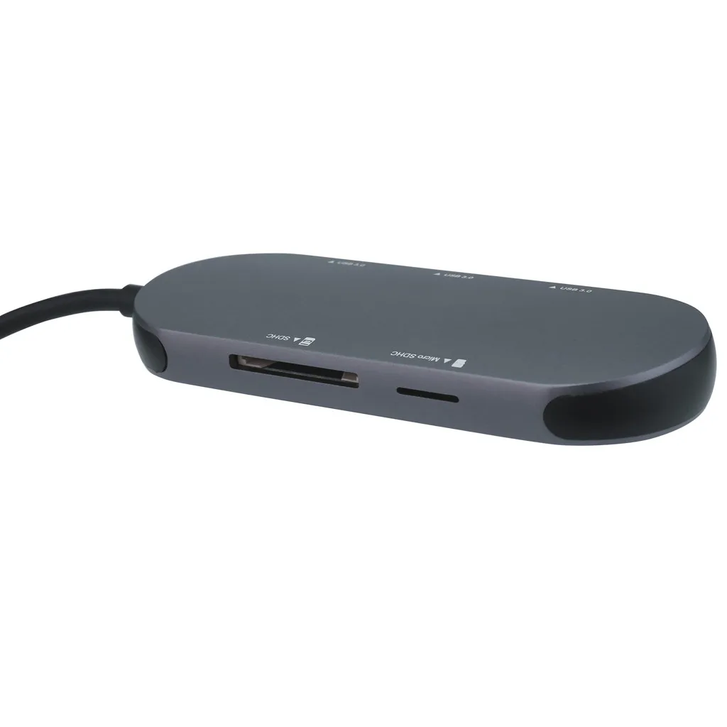 5-в-1 USB Type-C 3 0 3-портовый концентратор с SD-памятью и кардридером MicroSD адаптер 2019