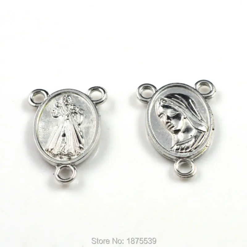 Одна сторона Иисус милосердие другая Мария сплав четки центральный элемент -