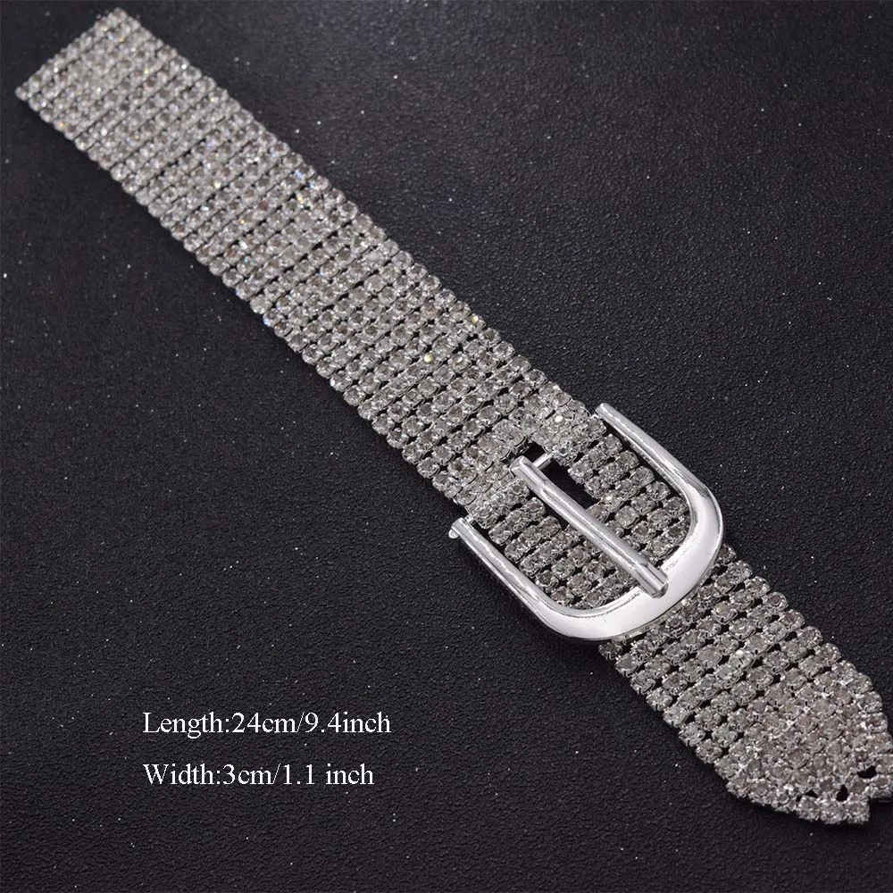 

10pcs/lot fashion full rhinestones appliques for garment sew on belt buckles silver crystal accessories