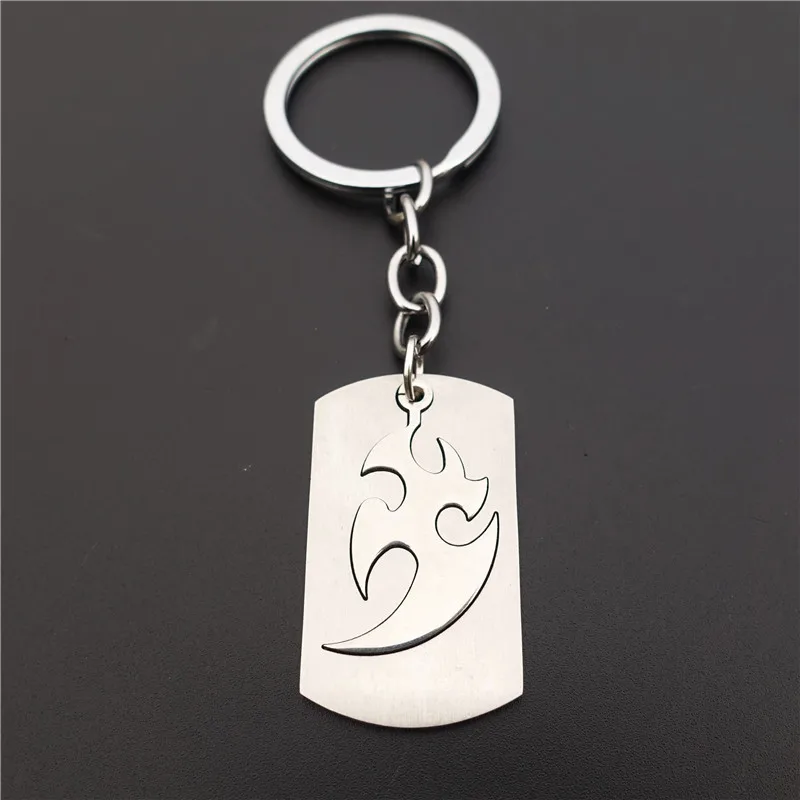 Человек Dog Tag палаш брелок инкрустация из нержавеющей стали брелки для ключей