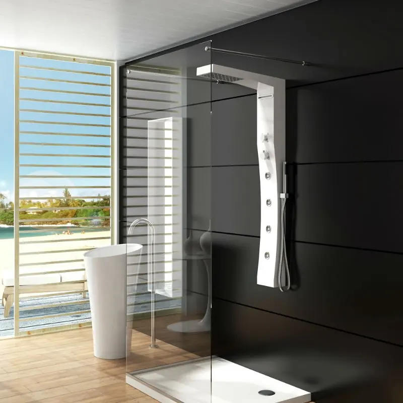 Каменная душевая панель с твердой поверхностью многофункциональная настенная