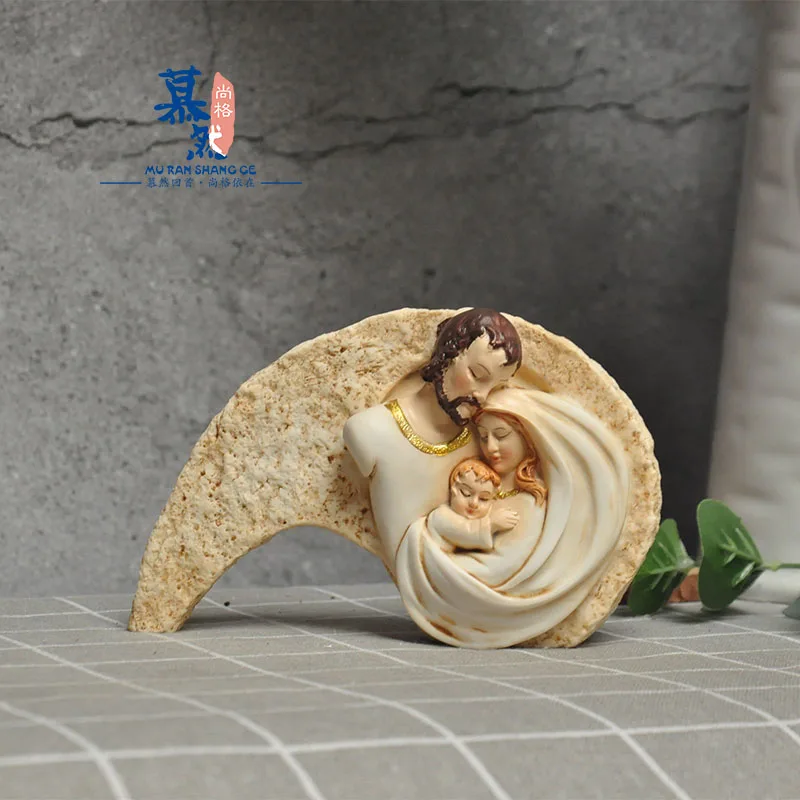 Семейство с изображением католической святыни тройные мамы Спящий ангел