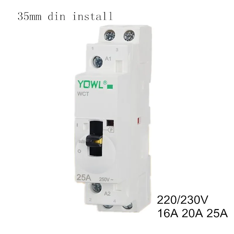 Американская классификация проводов 2р 16A 20A 25A 220V/230V 50/60 Гц бытовой Din rail AC