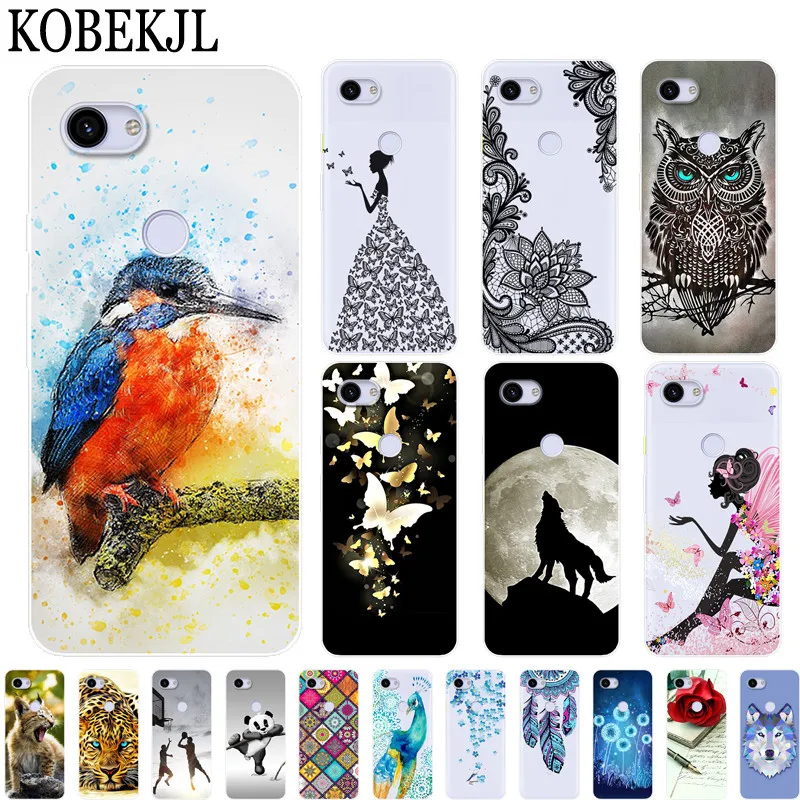 Милый чехол Google Pixel 3a мягкий силиконовый из ТПУ с мультяшным животным для